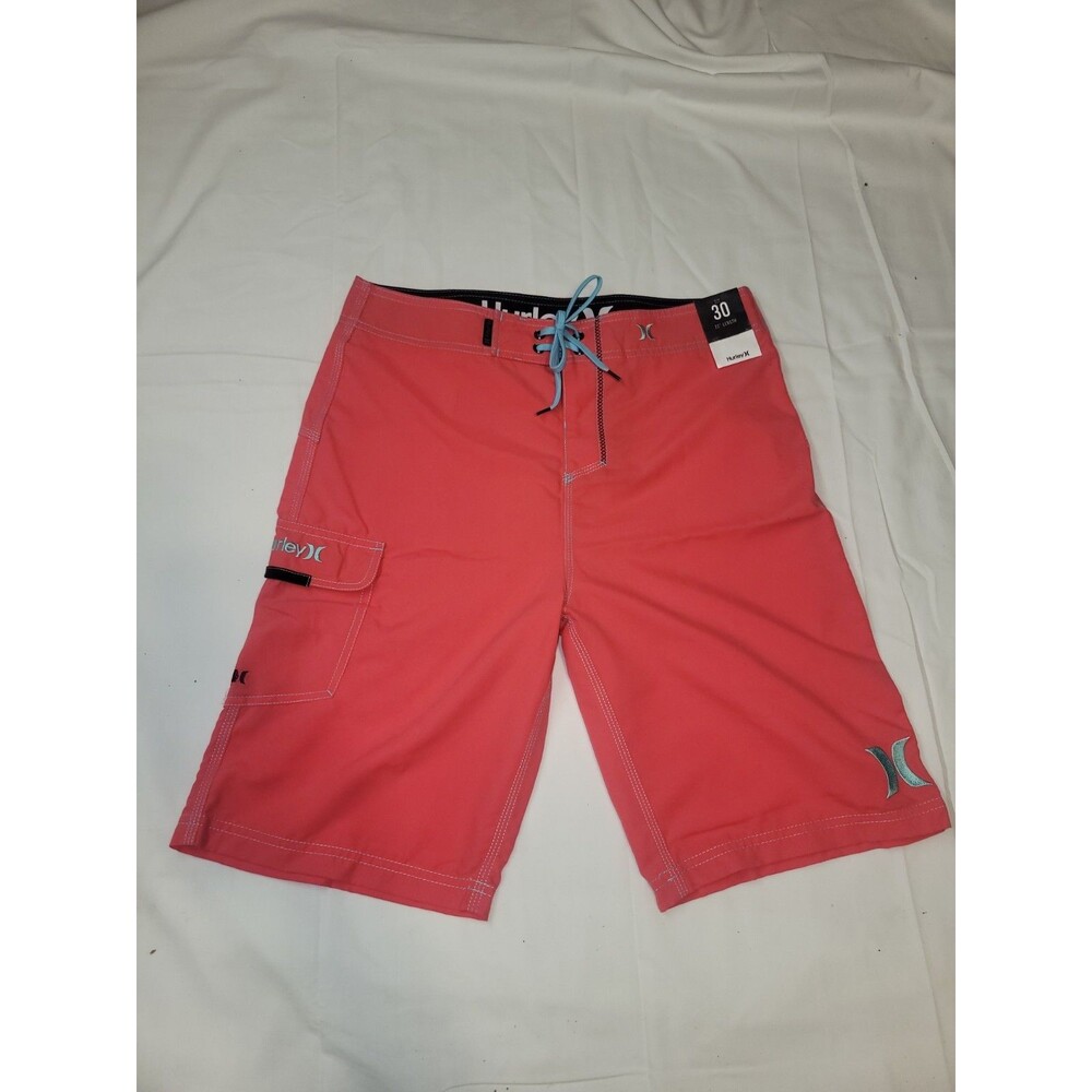 Hurley One and Only Boardshort Size 30/22 Pink and Light Blue Mens Swimwear